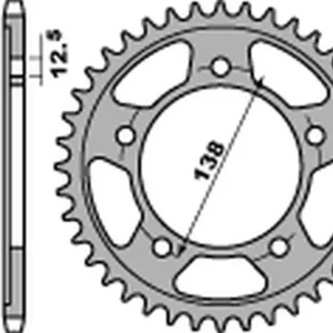 PBR rozeta 4357 45 C45 HONDA CBR 600F '97-'12 (JTR1304.45) (ŁAŃC. 525) (STD.+1) (MADE IN ITALY) Super Cena